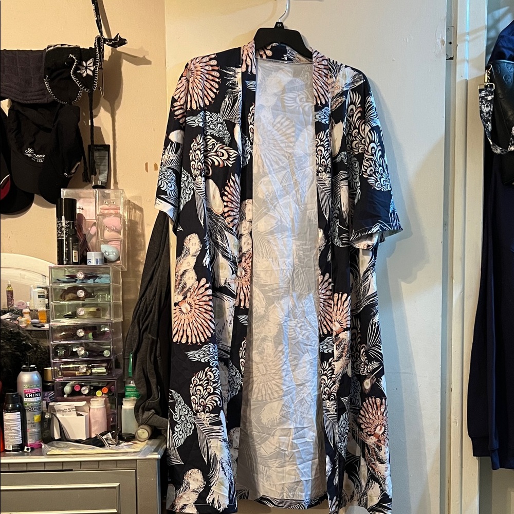 Floral Kimono Cardigan Short set